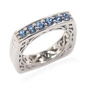 Zilveren ring met Ceylon saffieren (Dallas Prince Designs)