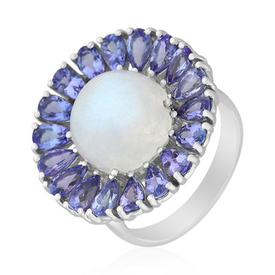 Zilveren ring met een Blauwe Maansteen