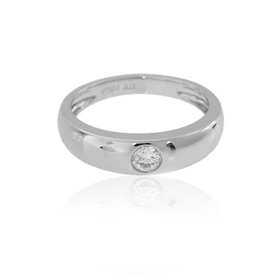 Platina ring met een Loepzuivere (F) Diamant (LUCENT DIAMONDS)
