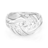 Zilveren ring met zirkonen