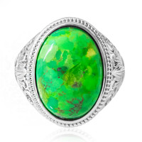 Zilveren ring met een Groene Kingman Mohave Turkoois