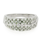 Zilveren ring met bosgroene diamanten (Cavill)