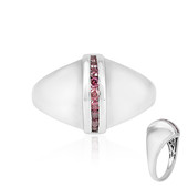 Platinaen ring met roze SI1 diamanten (KM by Juwelo)