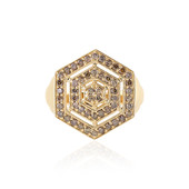 Zilveren ring met I2 Bruine Diamanten