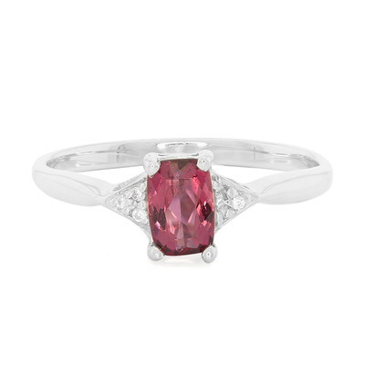 Zilveren ring met een roze Sapo toermalijn