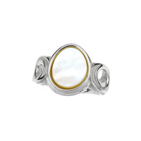 Zilveren ring met een parelmoer