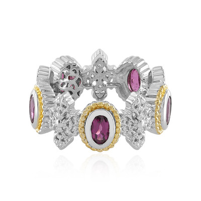 Zilveren ring met rhodolieten (Dallas Prince Designs)