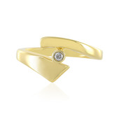 Zilveren ring met een PK (J) Diamant