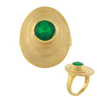 Zilveren ring met een Groene Ethiopische Opaal