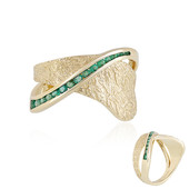 Gouden ring met een AAA Zambia smaragd (de Melo)