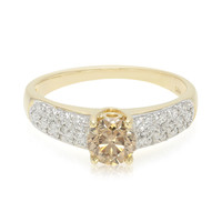 Gouden ring met een SI Argyle-Champagne-Diamant