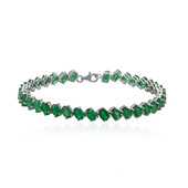 Zilveren armband met Zambia-smaragdstenen