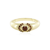 Gouden ring met een PK rode diamant