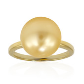 Gouden ring met een gouden zuidzee parel (TPC)