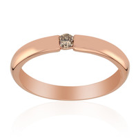 Zilveren ring met een SI1 Argyle Rose De France Diamant