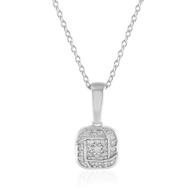 Zilveren halsketting met een I2 (I) Diamant