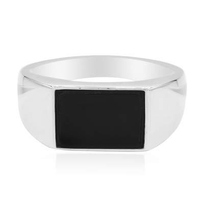 Zilveren ring met een onyx