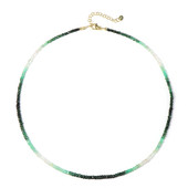 Zilveren halsketting met Braziliaanse smaragdem