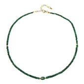 Zilveren halsketting met een Zambia-smaragd