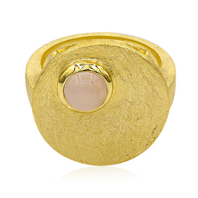 Zilveren ring met een rozen kwarts (MONOSONO COLLECTION)