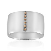 Zilveren ring met SI1 Argyle Rose De France Diamanten (Annette)