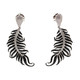 Zilveren oorbellen met zwarte spinelstenen (Dallas Prince Designs)