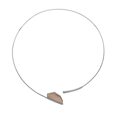 Zilveren halsketting met een parelmoer (TPC)