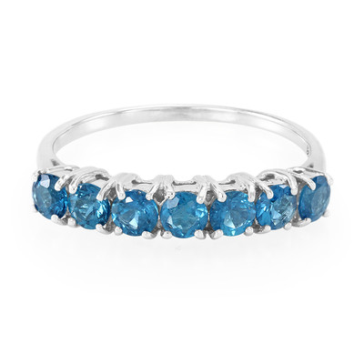 Zilveren ring met koningsblauwe apatieten
