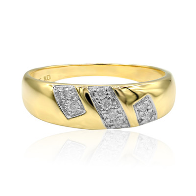 Gouden ring met I1 (G) Diamanten