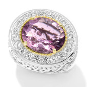 Zilveren ring met een Roze Fluoriet (Dallas Prince Designs)
