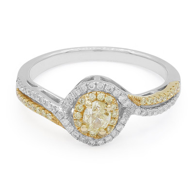 Gouden ring met een gele diamant