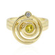 Zilveren ring met een gele saffier (MONOSONO COLLECTION)