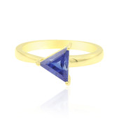 Gouden ring met een blauwe saffier (AMAYANI)