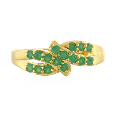 Zilveren ring met Braziliaanse smaragdem