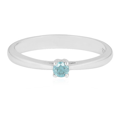 Zilveren ring met een I1 Blauwe Diamant