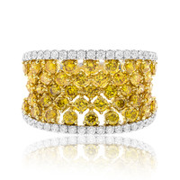 Gouden ring met SI2 Oranje Diamanten (CIRARI)