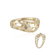 Gouden ring met een I1 Champagne diamant  (Ornaments by de Melo)