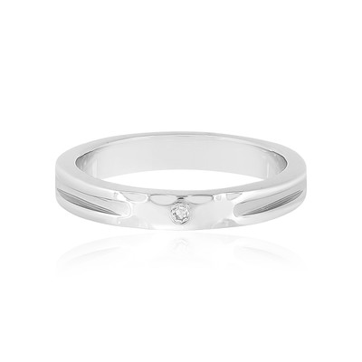 Zilveren ring met een SI2 (H) Diamant