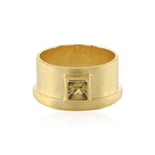 Zilveren ring met een Gele Zirkoon (MONOSONO COLLECTION)