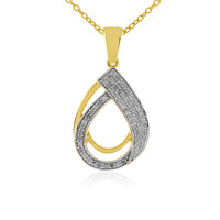 Zilveren halsketting met I4 (J) Diamanten