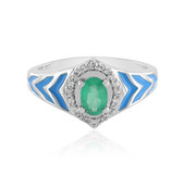 Zilveren ring met een Colombiaanse smaragd