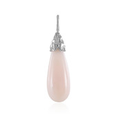 Zilveren hanger met een roze opaal (MONOSONO COLLECTION)