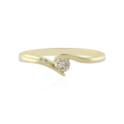 Gouden ring met een VS2 bruine diamant