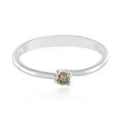 Zilveren ring met een I2 Champagne Diamant