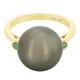 Gouden ring met een Tahiti parel (M de Luca)
