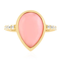 Zilveren ring met een roze opaal
