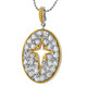 Zilveren halsketting met witte topaasstenen (Dallas Prince Designs)