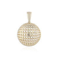 Gouden hanger met een I1 Champagne diamant  (Ornaments by de Melo)