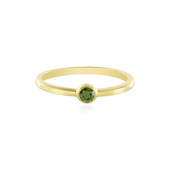 Zilveren ring met een SI2 Groene Diamant