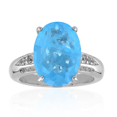 Zilveren ring met een Blauwe kwarts